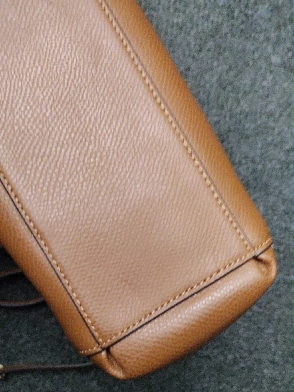 Coach Christie Carryall Cognac Leather Satchel/Crossbody Bag #36637_10